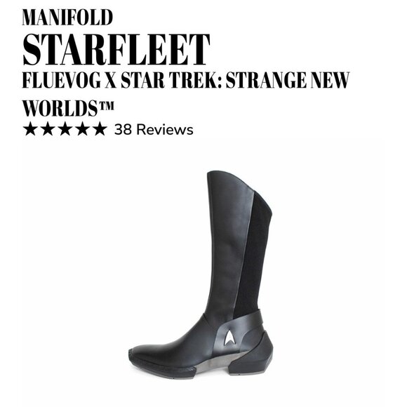 John Fluevog Shoes - LAST PRICE Fluevog x Star Trek Starfleet Black Leather Boots Size 7 $499 DEAL
